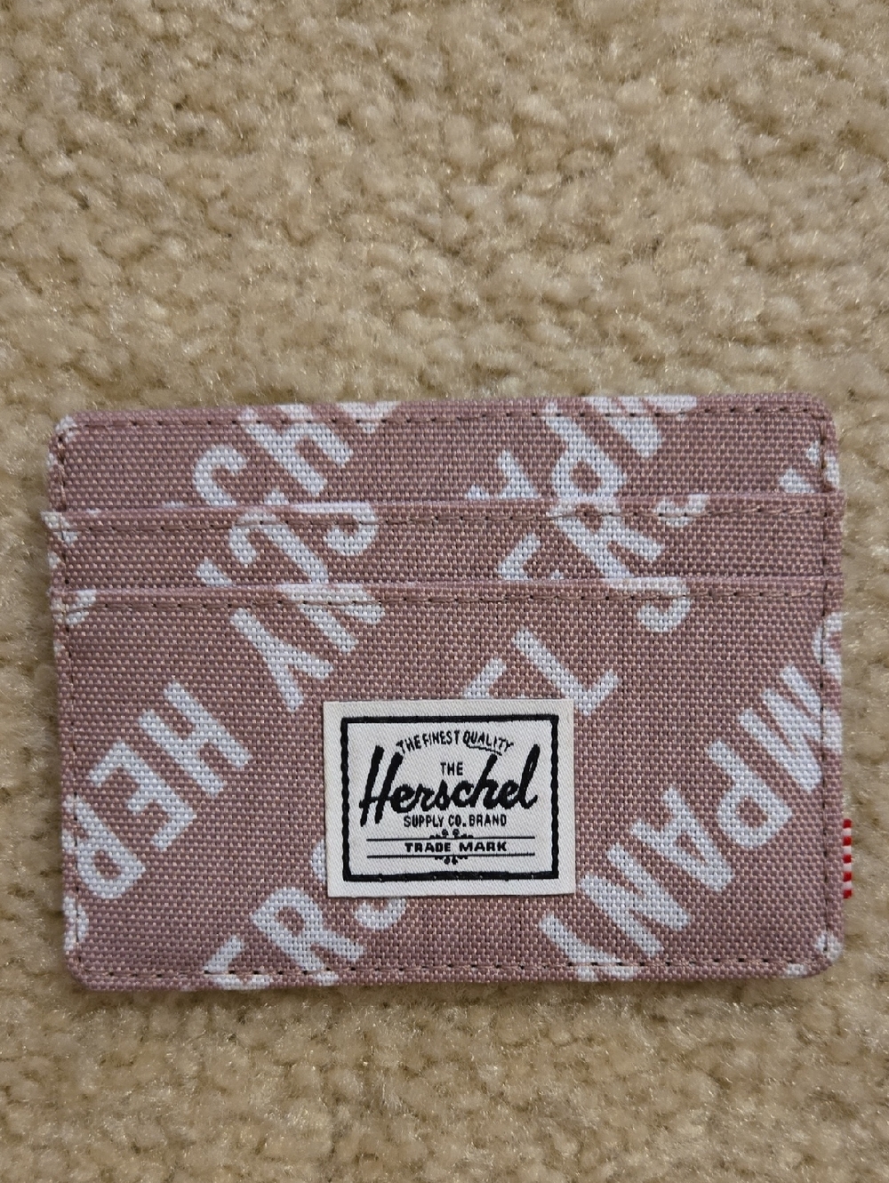 Herschel Supply Company Pink Logo Card Holder